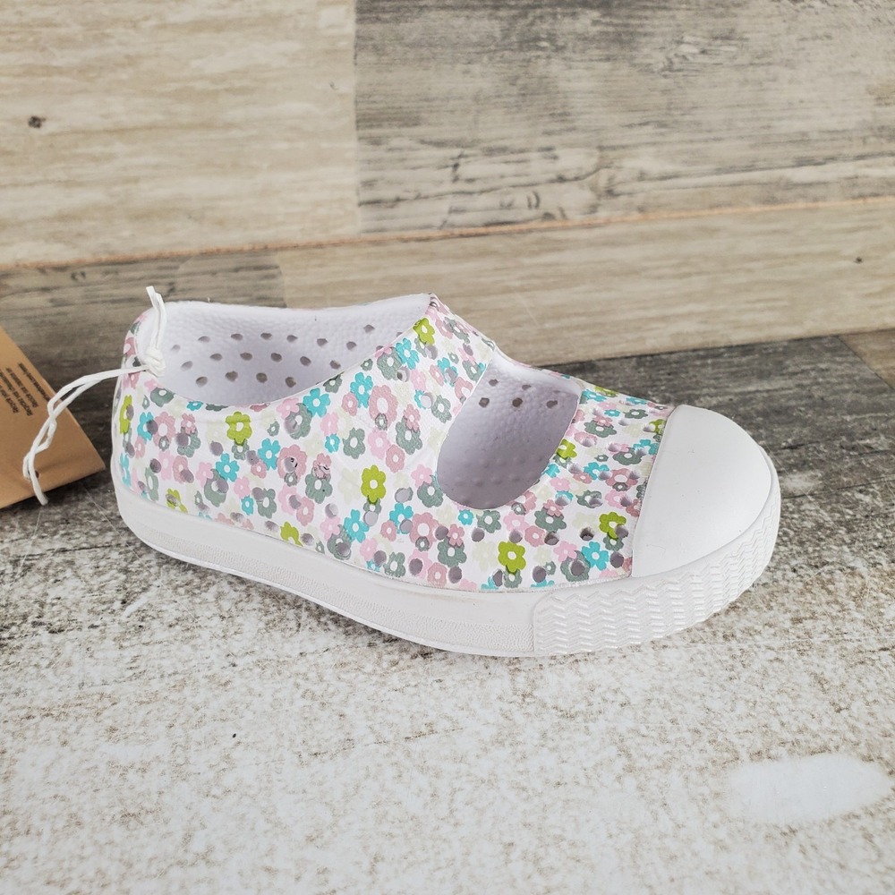 Native Shoes Jefferson Kids Shoes Sz 4 C4 White Juniper Print Slip On Sneaker